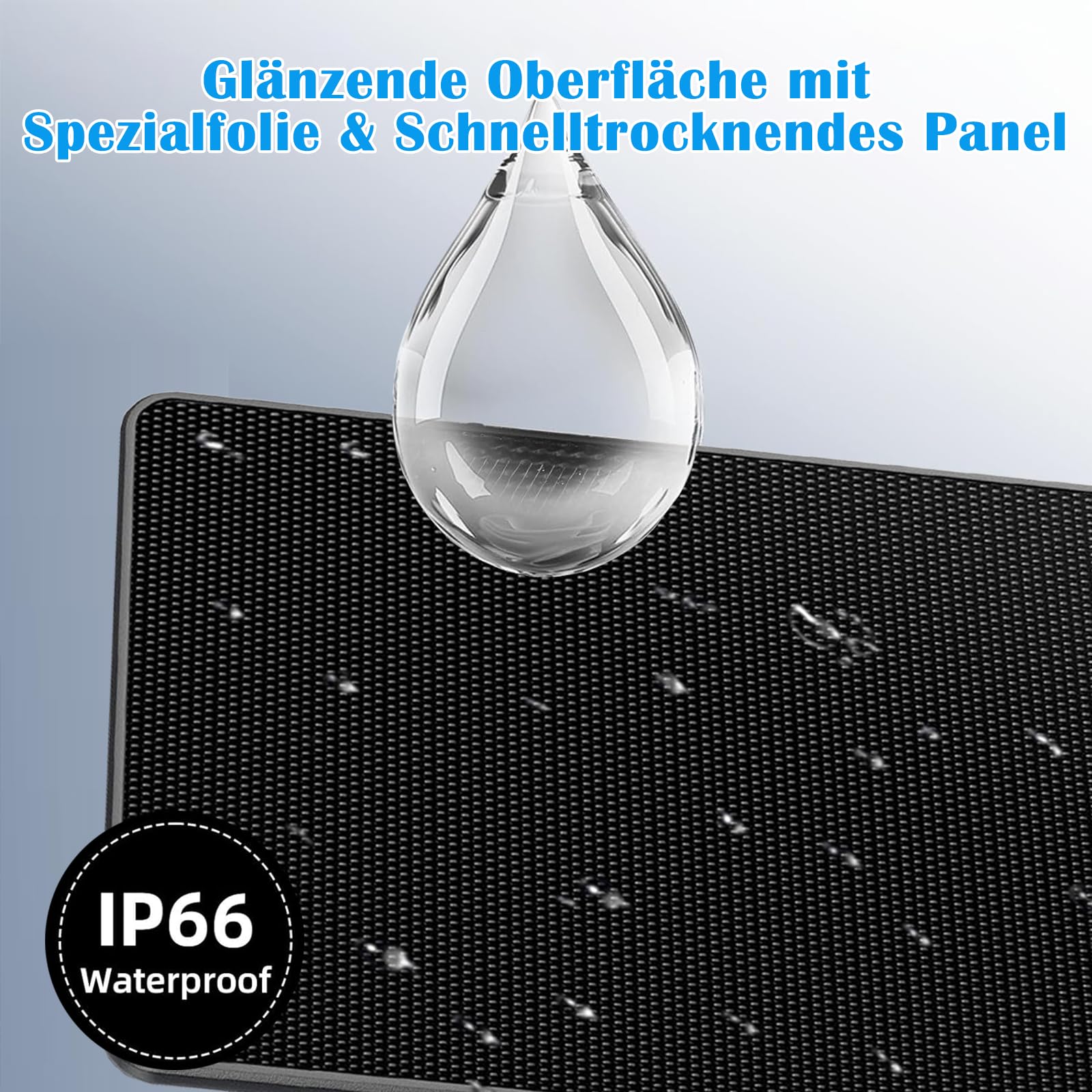 6W Solarladegerät für batteriebetriebene Ring-Türklingeln, 4m Ladekabel, Micro-USB & Type C & Gabel-Stromanschluss, IP66 wasserdicht