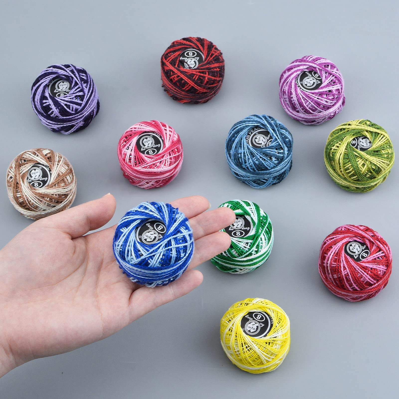 Coopay, lana per uncinetto, 100% cotone per lavorare a maglia, 6 pezzi da 50 g l'uno, morbido filato di cotone per uncinetto, lana per bambini, filato di cotone per maglioni, calzini, coperta