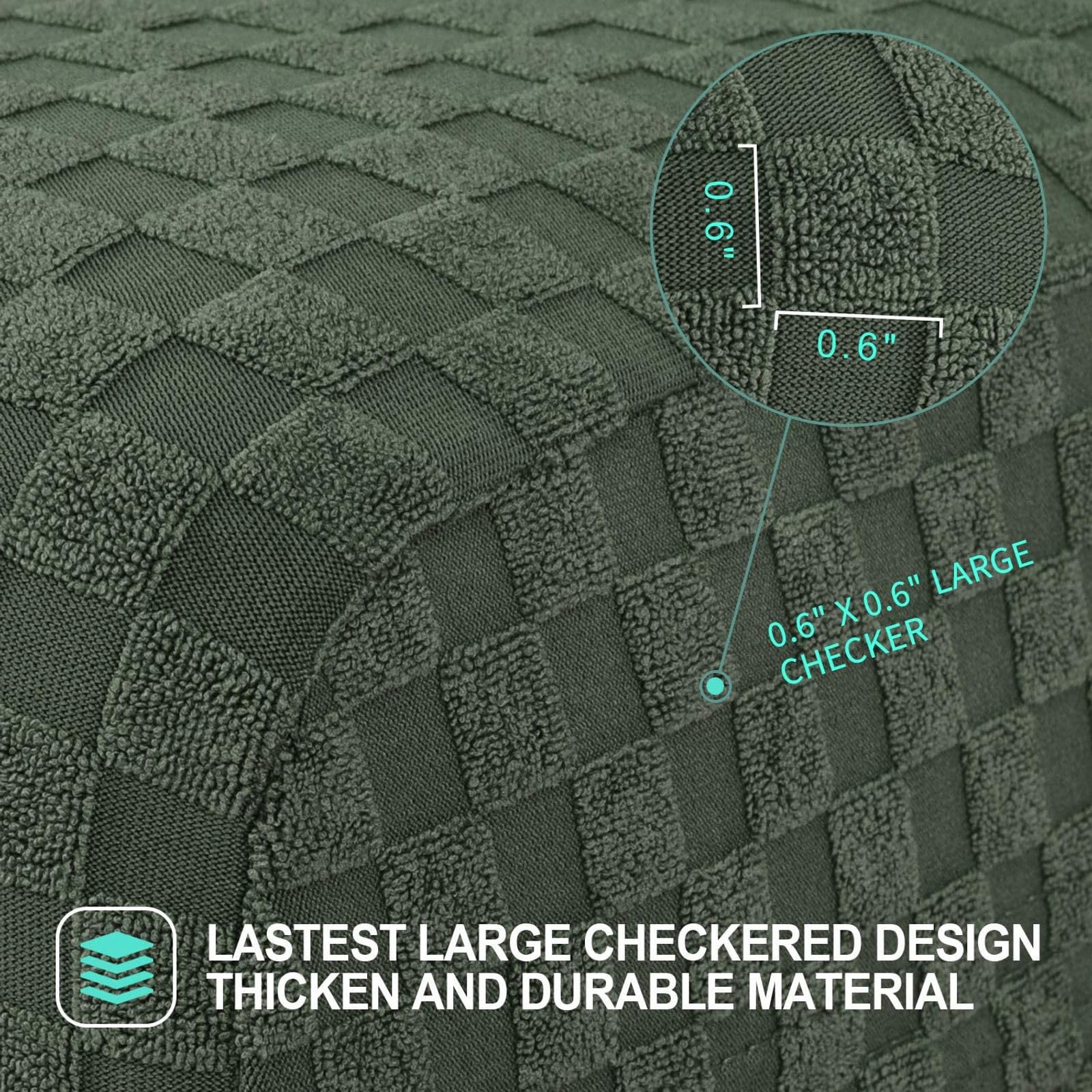 Highdi Copri Pouf Rettangolare Elasticizzato Velluto, Spandex Copertura Dell'Ottomano Copri Poggiapiedi Poltrona per Soggiorno, Morbido Rimovibile Lavabile Fodere per Sgabello (Grigio Blu,XL