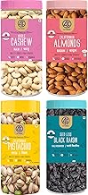 41 Foods Premium Dry Fruits Combo of Almonds Black Raisins Cashews and Pistachios | Pack of 4 | 100g Each | 400g
