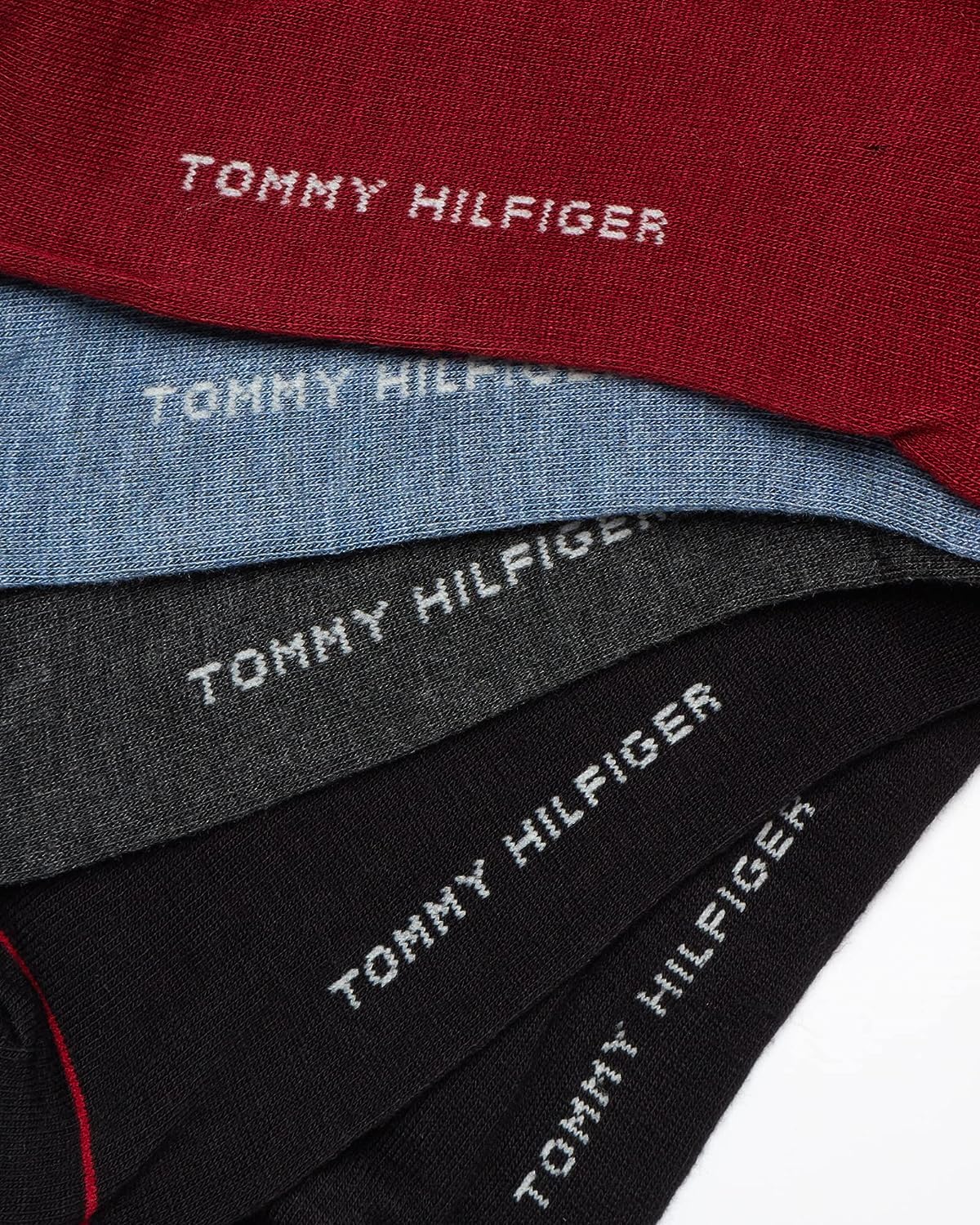 Tommy Hilfiger Calcetines casuales de mezcla de algodón suave para hombre, paquete de 10