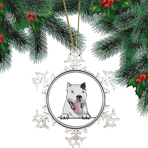 Miniatura 4 de Dogo Argentino Mastín argentino - Adorno de Navidad para niños, acuarela, mirando a perro, mamá, mascota, decoración de árbol de Navidad, recuerdo