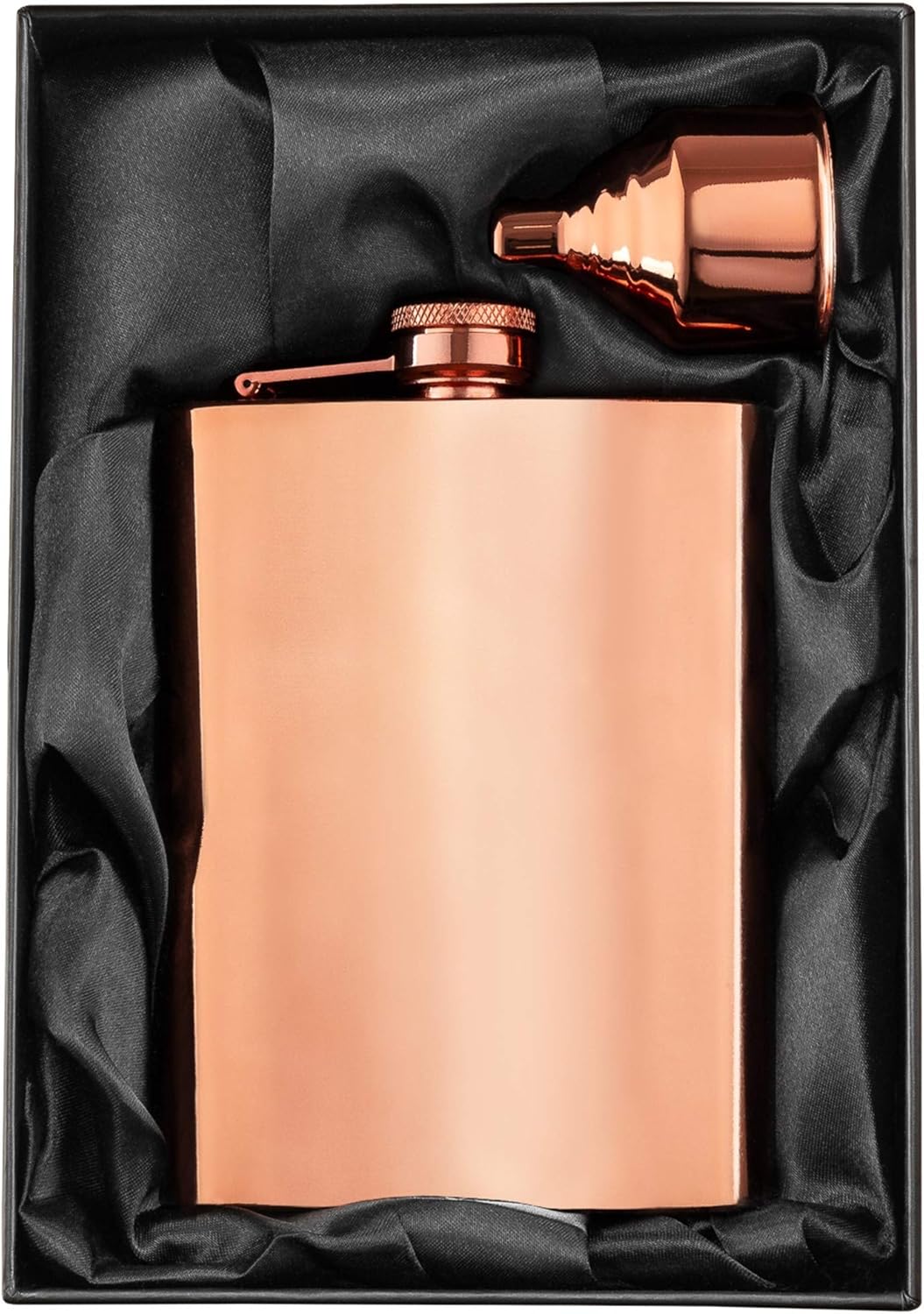 Flask For Liquor For Women Gift Set Copper Flask 8oz + Funnel + Pouch