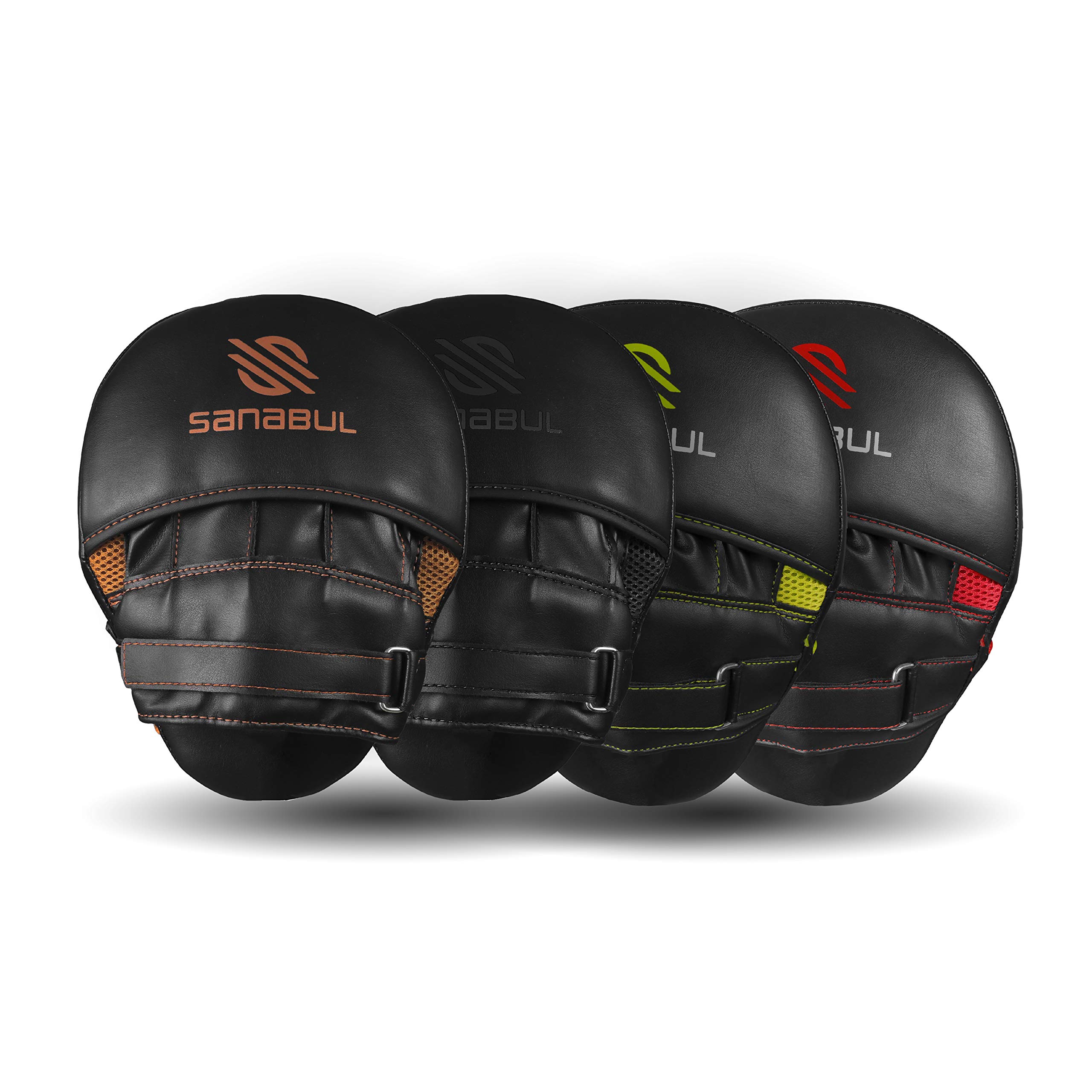 Sanabul Essential Curved Boxing MMA Punching Mitts (Metallic Copper)