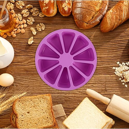 Miniatura 4 de Molde de dona de jabón de muffin de silicona para tartas, molde triangular, molde para tartas, mousse, galletas, moldes para hornear, crayón de