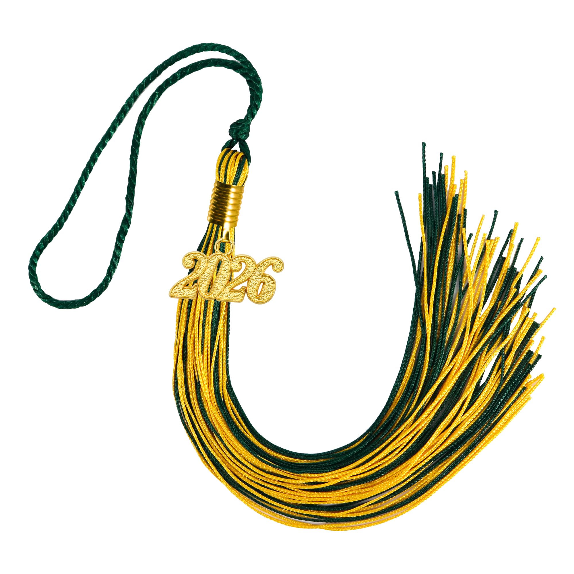 GraduationMall Single&amp;Multiple Color Graduation Tassel with 2026 Year Charm 9"