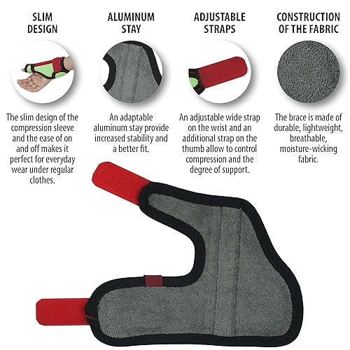 Miniatura 5 de ORTONYX ACJB2303 - Inmovilizador de pulgar para niños, soporte para el pulgar, férula, esguinces, distensiones, túnel carpiano y gatillo