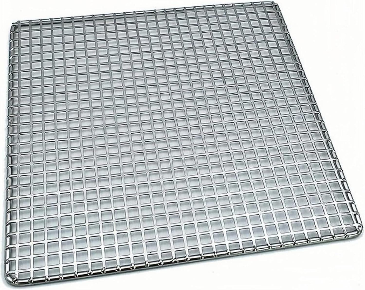 バーベキューネット 焼き網 304ステンレス鋼 厚手 角形網 四角 穴径8mm 業務用 鉄板調理 炭焼き 焼肉 焼き鳥 バーナーパッ