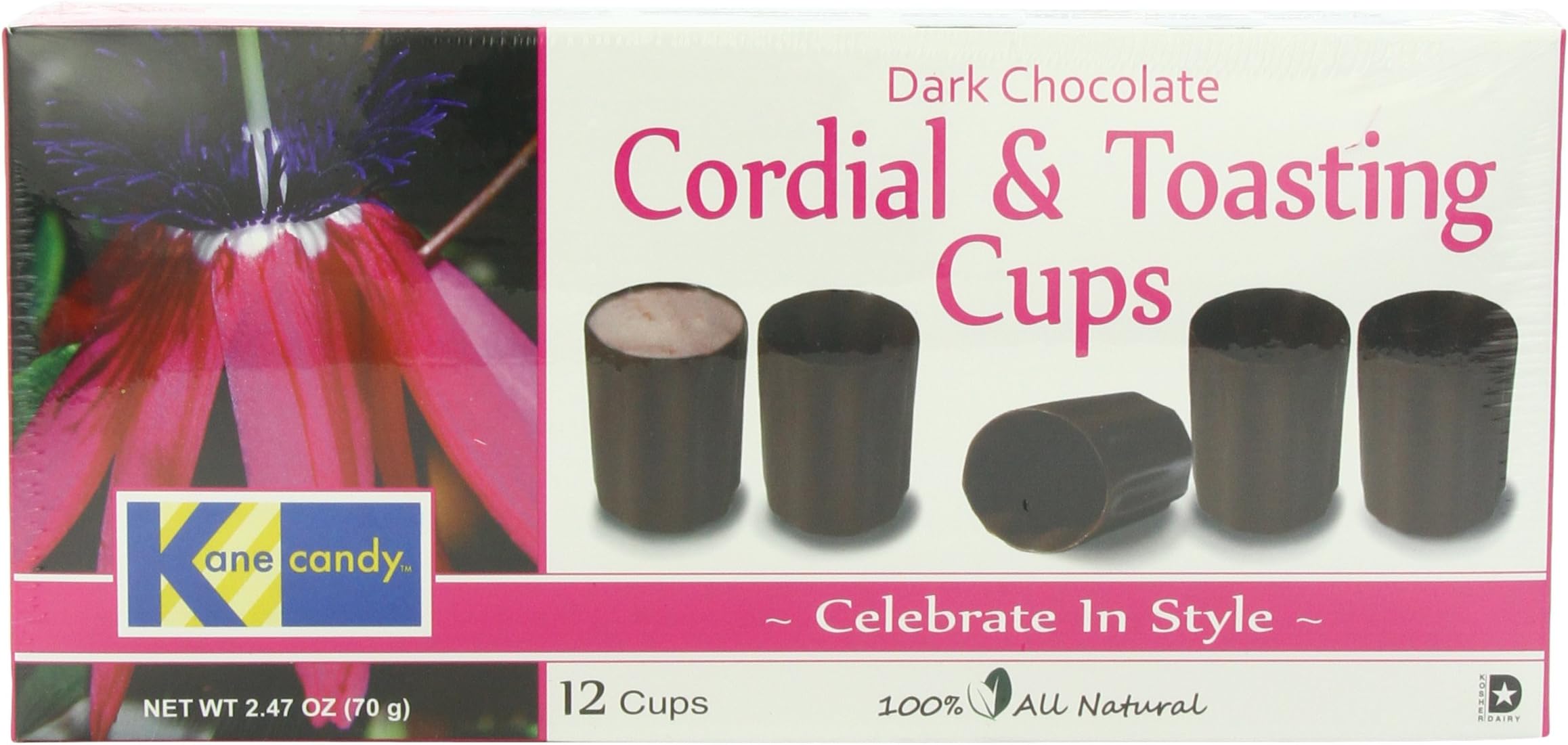 Kane Candy Chocolate, Cordial, 2.47-Ounce Cups