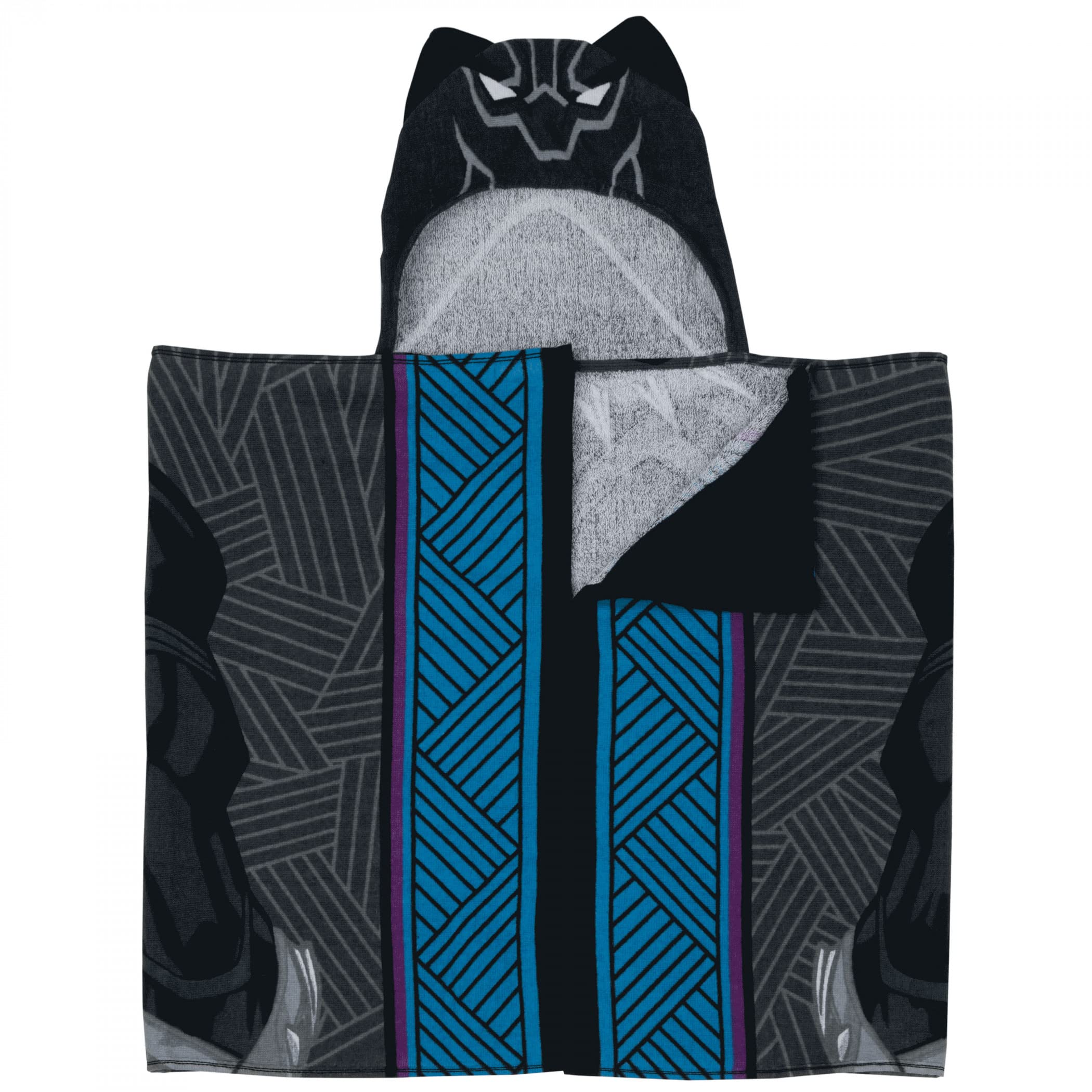 Jay Franco & Sons Black Panther Cosplay Hooded Poncho Towel