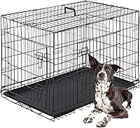 Vista 22 de FDW - Jaula para perros de 18 pulgadas para perros pequeños, de alambre de metal plegable, puerta única con panel divisor, perrera interior y Rosa