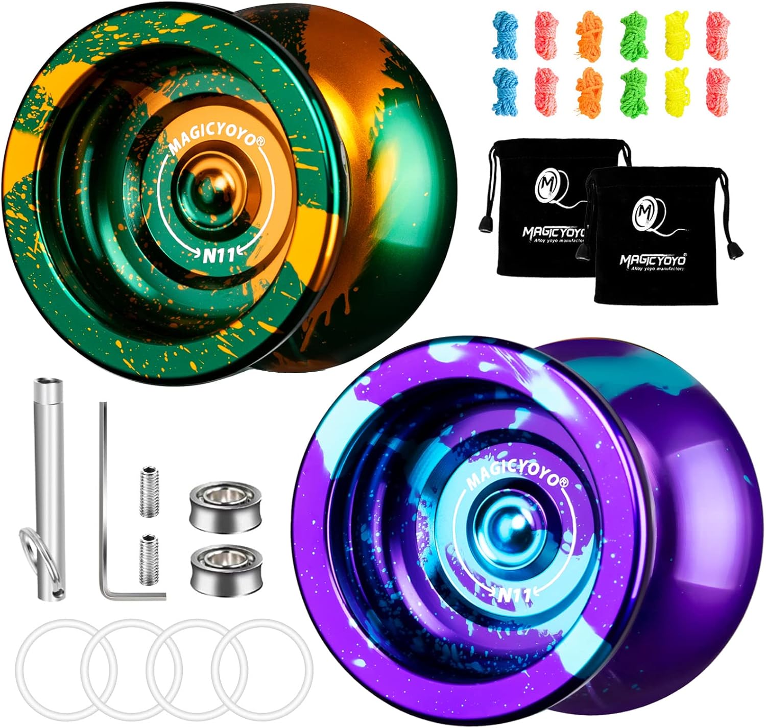 Pack of 2 Dual Purpose Yoyo N11 Responsive& Unresponsive Yoyo with