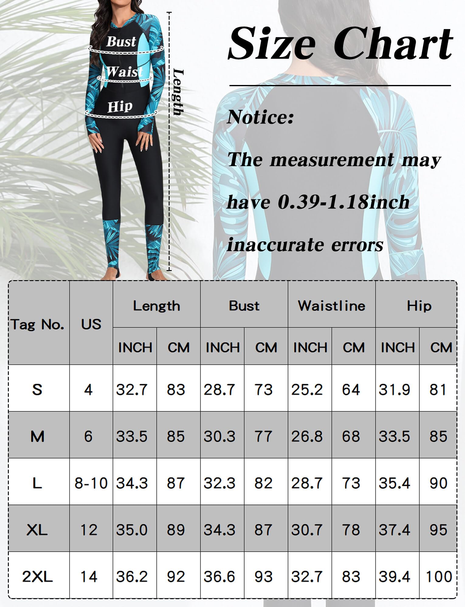 SEAUR Combinaisons de Surf de Sport Zippées pour Femme Maillot de Plongée Protection Solaire Maillot de Bain Intégral 1 Pièce pour Piscine Plage Kayak