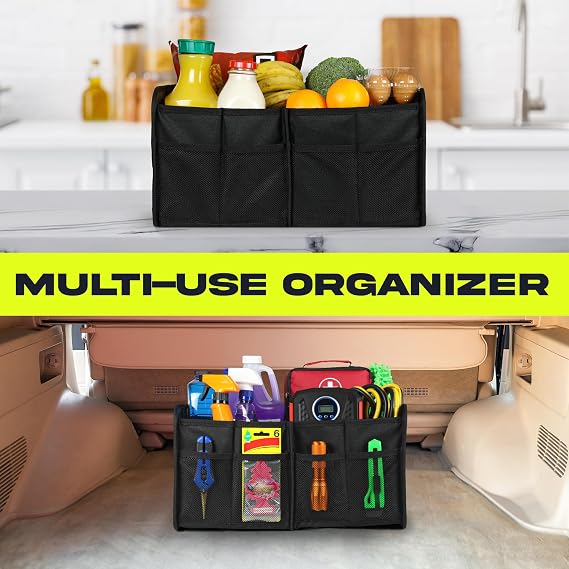 FORTEM Car Boot Organiser - Car Organiser & Storage for SUVs Trucks Sedans