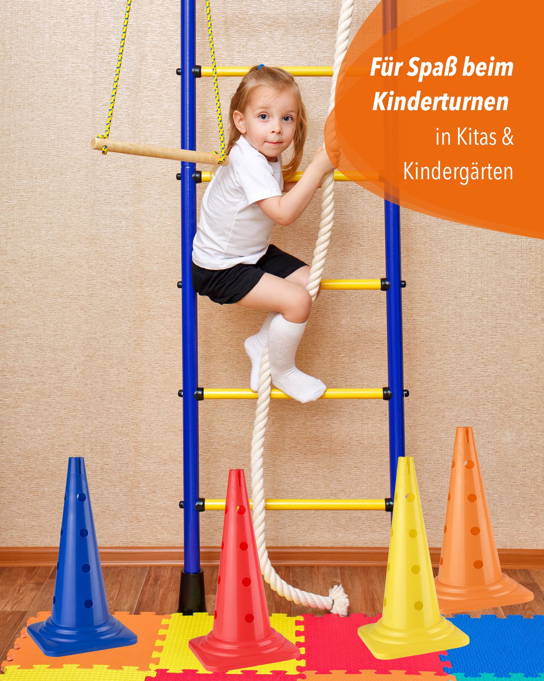 Zestaw stożków kombinowanych 50 cm 4 sztuki do agility psa konia dziecka