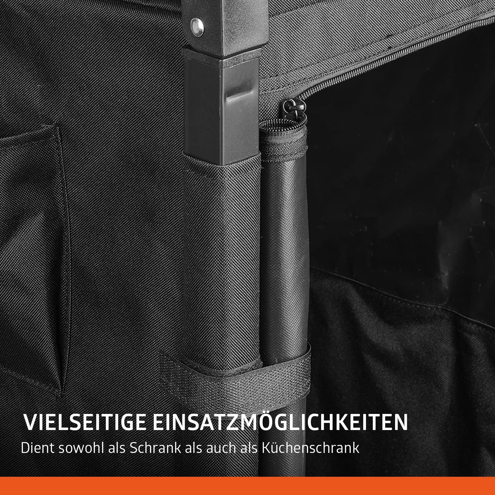 Campout Küchenzeile - 100 x 49 x 82,5 cm - Faltbare Campingküche - Outdoor Küche - Zusammenklappbare Campingschrank - Klappbar mit Stauraum - Platz für Gasflasche - Inkl. Tragetasche - Bambus
