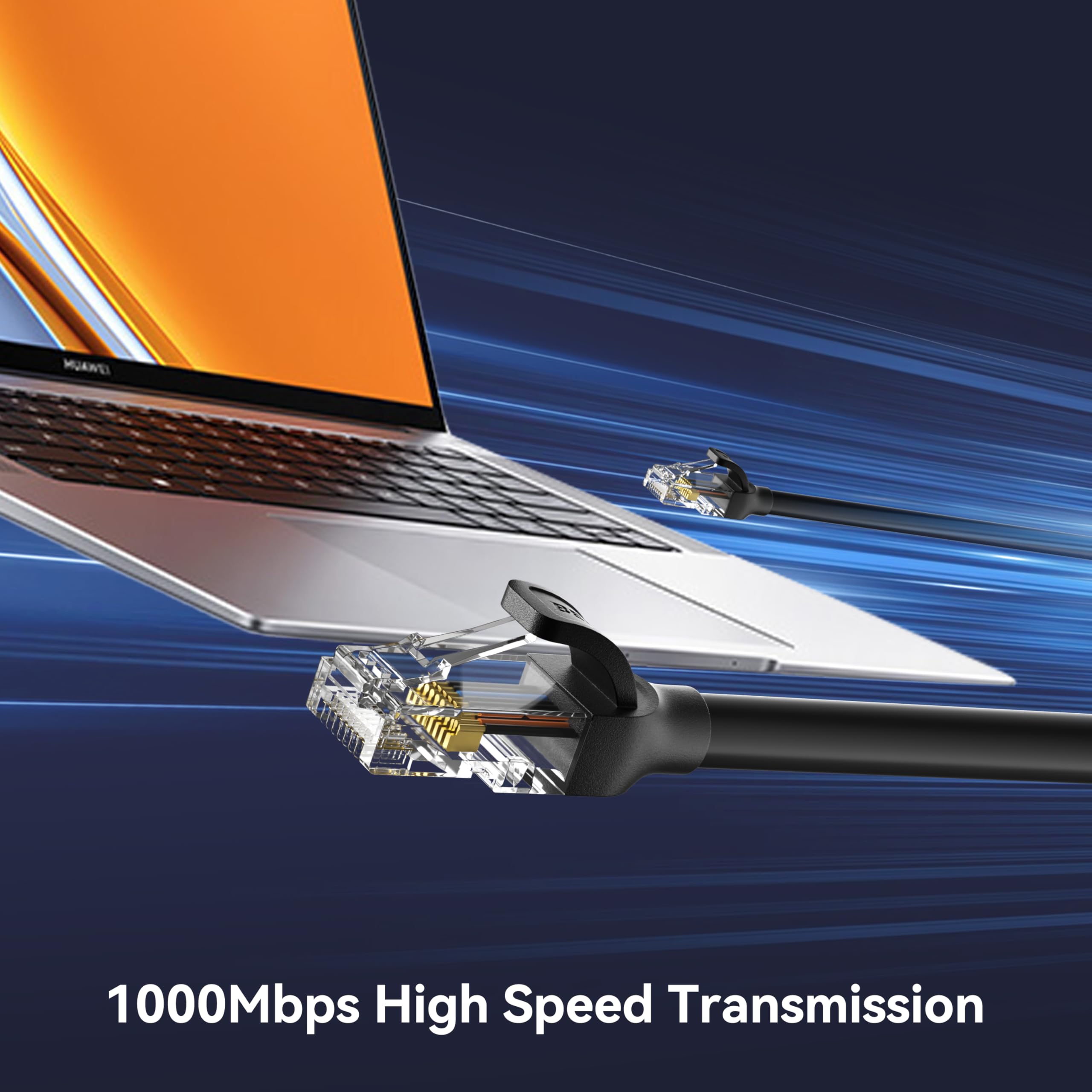 BENFEI Cavo Ethernet Cat 6 da 3M, cavo di rete da 250 MHz e 10 Gbps, cavo LAN RJ45 per reti da 10/100/1000/10000 Mbps, compatibile con router, modem.