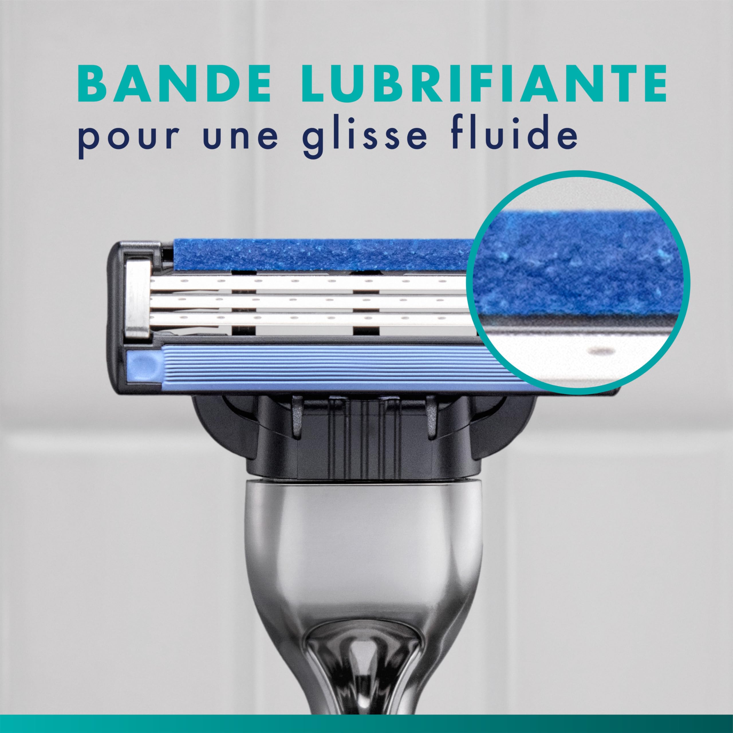 Gillette Mach3 Recharges De Lames De Rasoir pour Homme, Rasoirs À 3 Lames 15 Recharges De Lames, Lames Plus Résistantes Que L’Acier