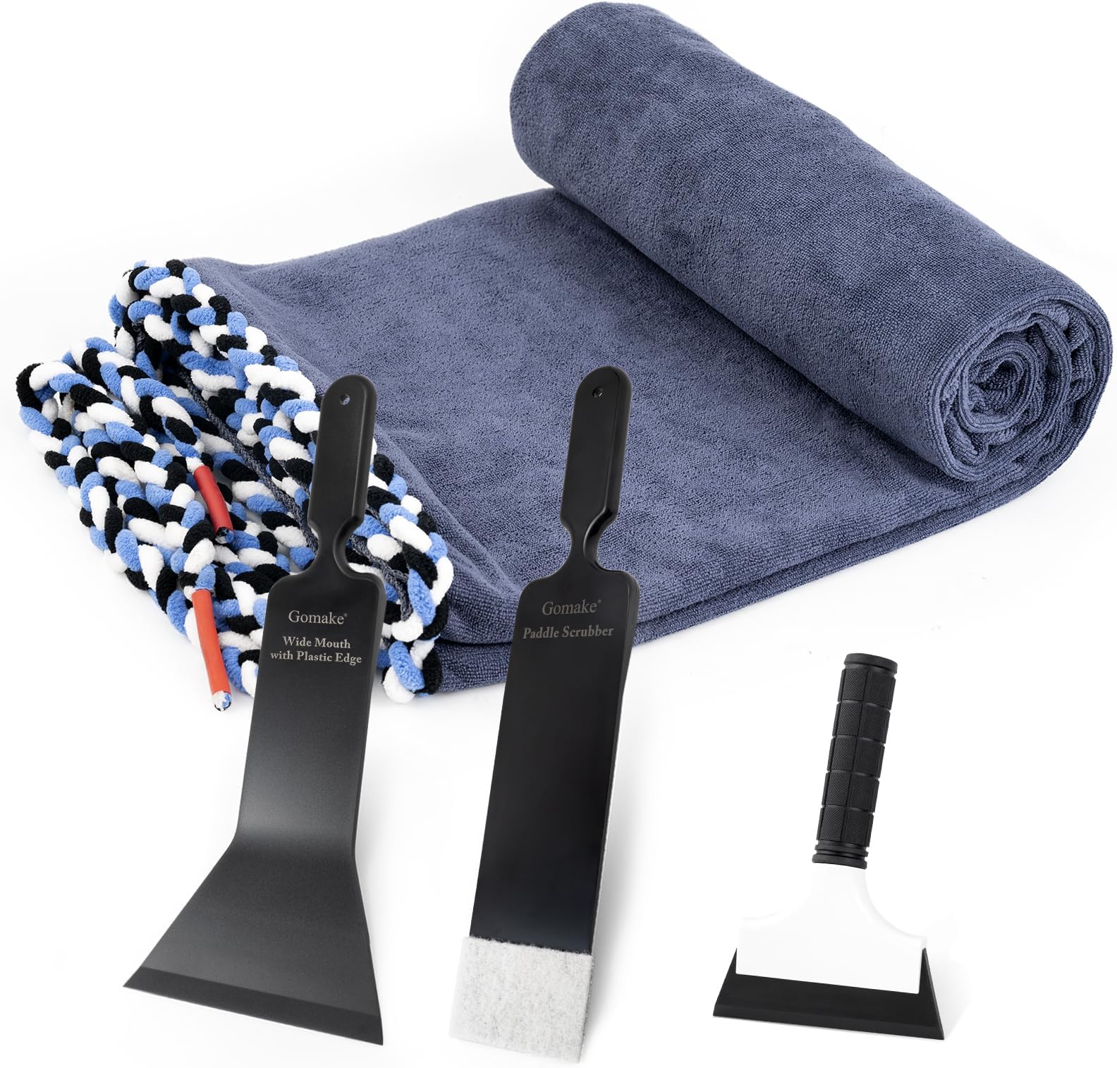 Window Tint Dash Cover Towel Absorbent Car Dashboard Protection Microfiber Towel Strand Soak Rope Car Windshield Back Window Tinting Tools with Bulldozer Squeegee Scrubber Paddle Squeegee