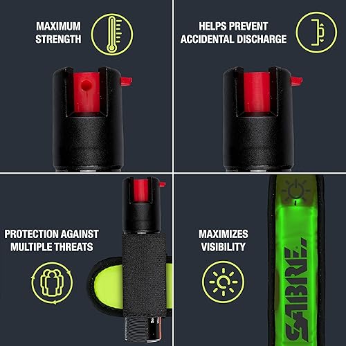 Miniatura 9 de SABRE Runner Pepper Gel, Maximum Police Strength OC Spray, Reflective Hand Strap for Easy Carry & Quick Access, 35 Bursts, Secure & Easy to Use