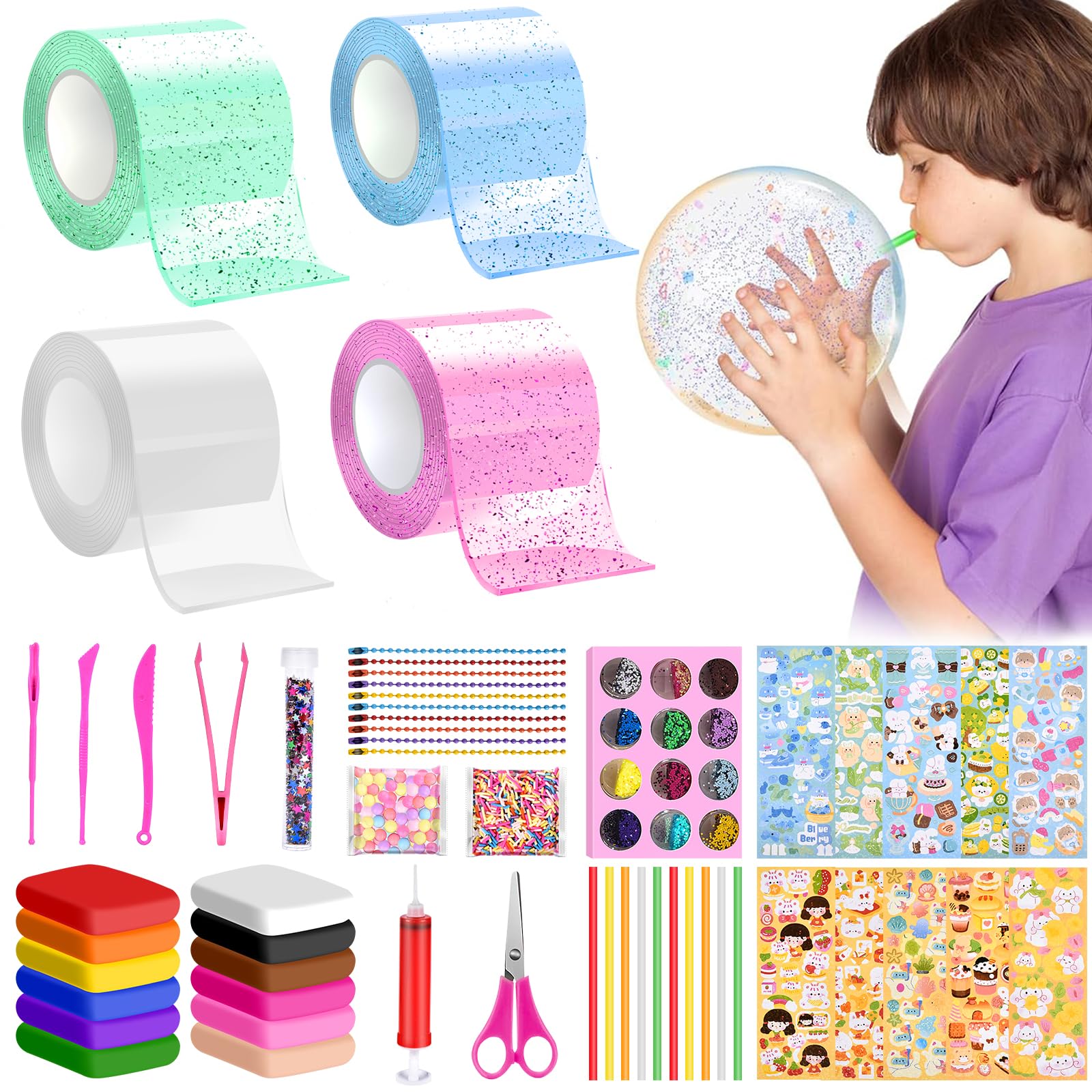 Charmofun Kit 64 Pièces Nano Tape Bubble - Loisirs Créatifs Enfants Et Adultes