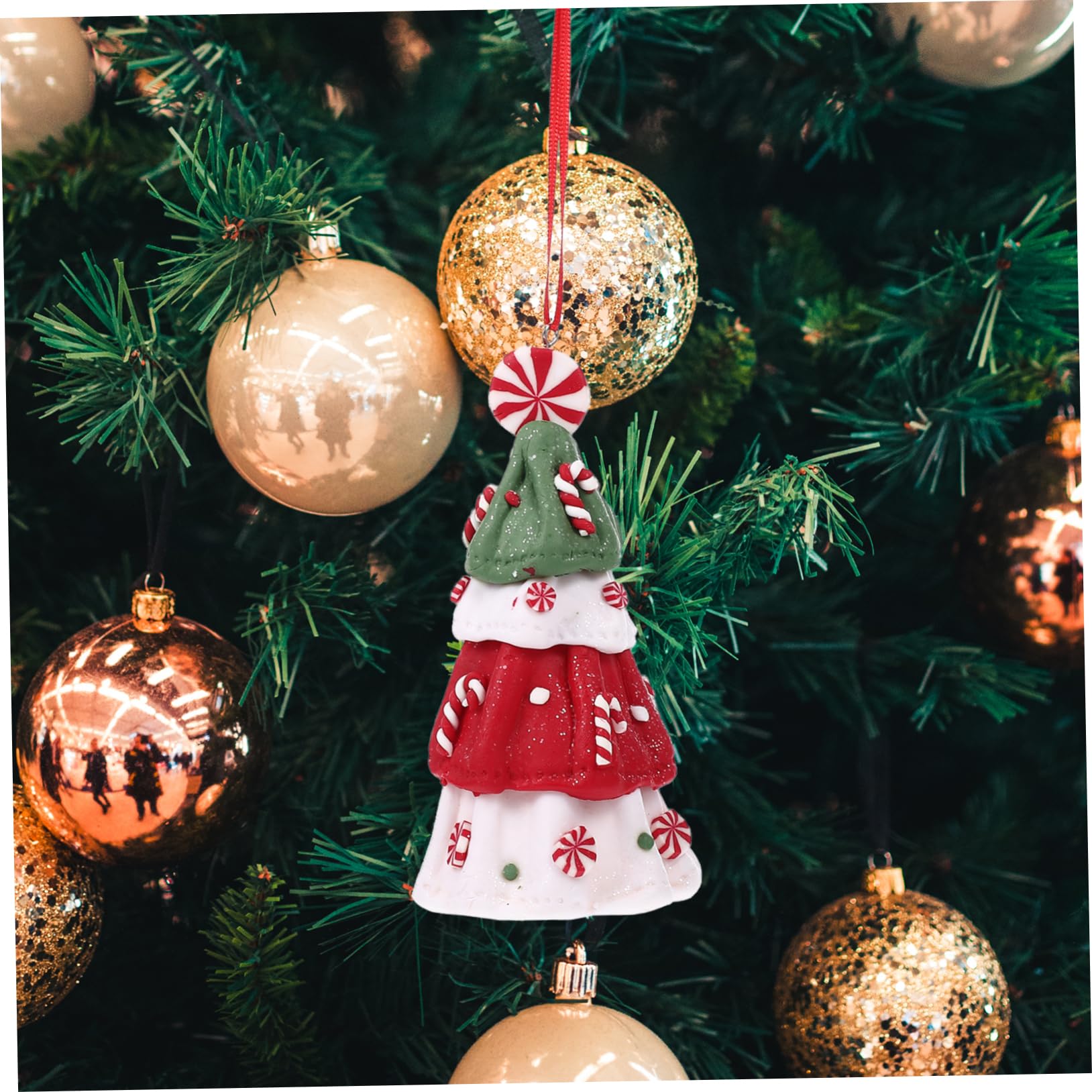 PRETYZOOM 5St Christbaumschmuck weihnachtsdeko christbaumfiguren Weihnachten hängen Weihnachtsanhänger Weihnachtsbaum-Hängeornamente Weihnachtsbaumschmuck zum Aufhängen weichen Lehm