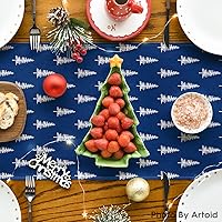 Vista 35 de Artoid Mode Red Xmas Tree Christmas Table Runner, Seasonal Winter Kitchen Dining Table Decoration for Home Party Decor 13x72 Inch