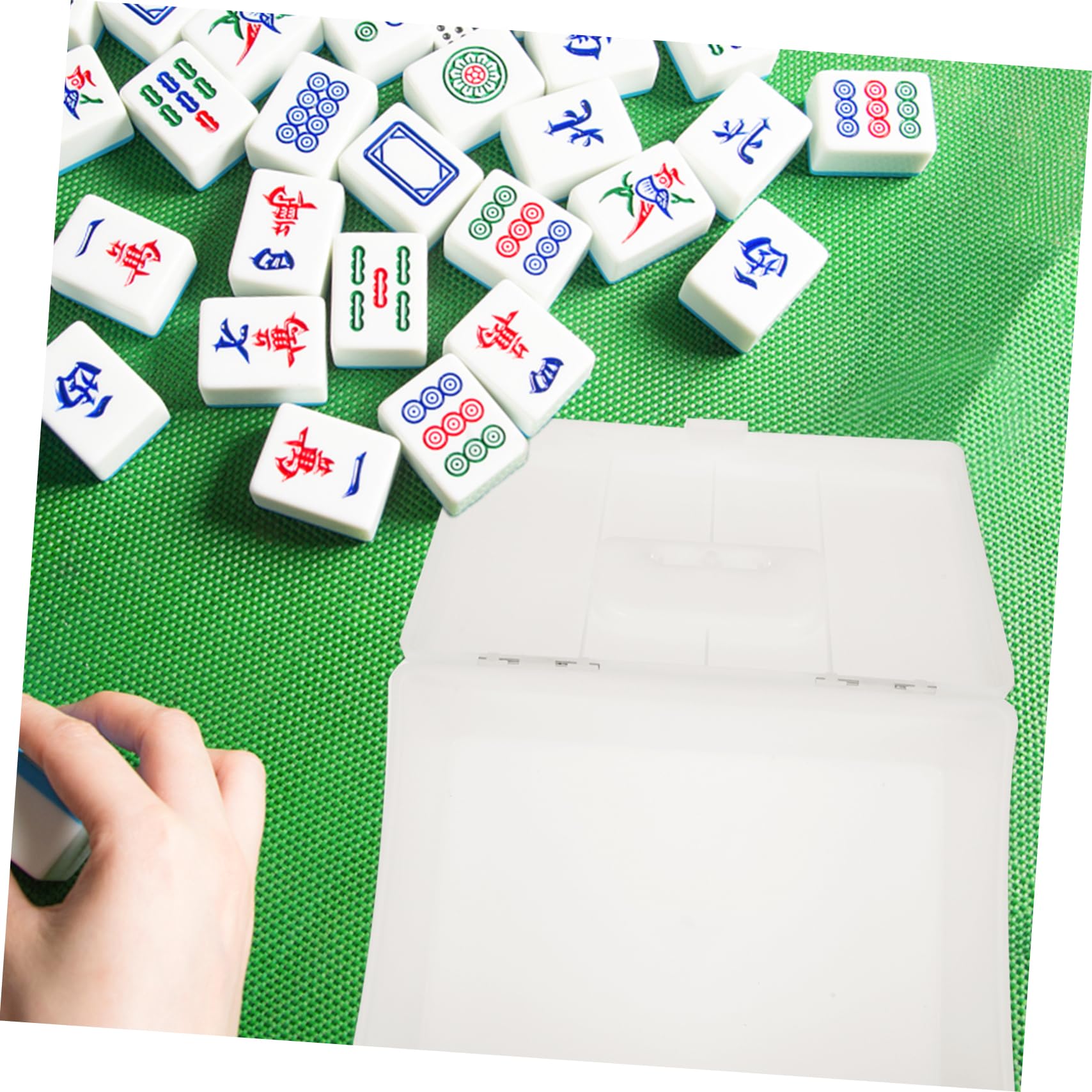 Kunststoffboxen Deckel Für Mahjong-aufbewahrung Innenbereich Multifunktions-aufbewahrungsbox Einfache Tragbare Kasten