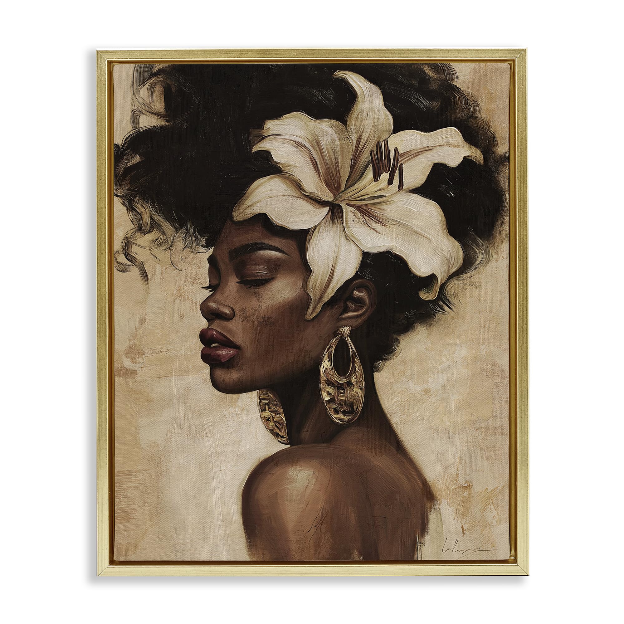 'Nocturne In Ivory'| Floating Frame Canvas Art