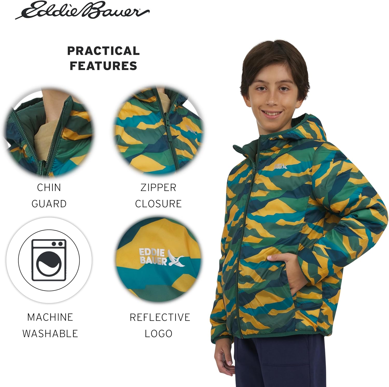 Eddie Bauer Boys' CirrusLite Reversible Lightweight Down Puffer Jacket - Image 6
