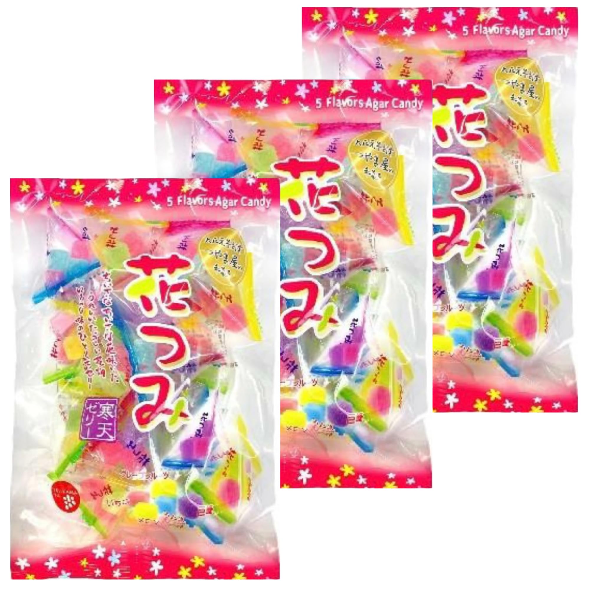 Amazon.co.jp: 【3袋セット】花つみゼリー 津山屋製菓 185g×3袋 寒天