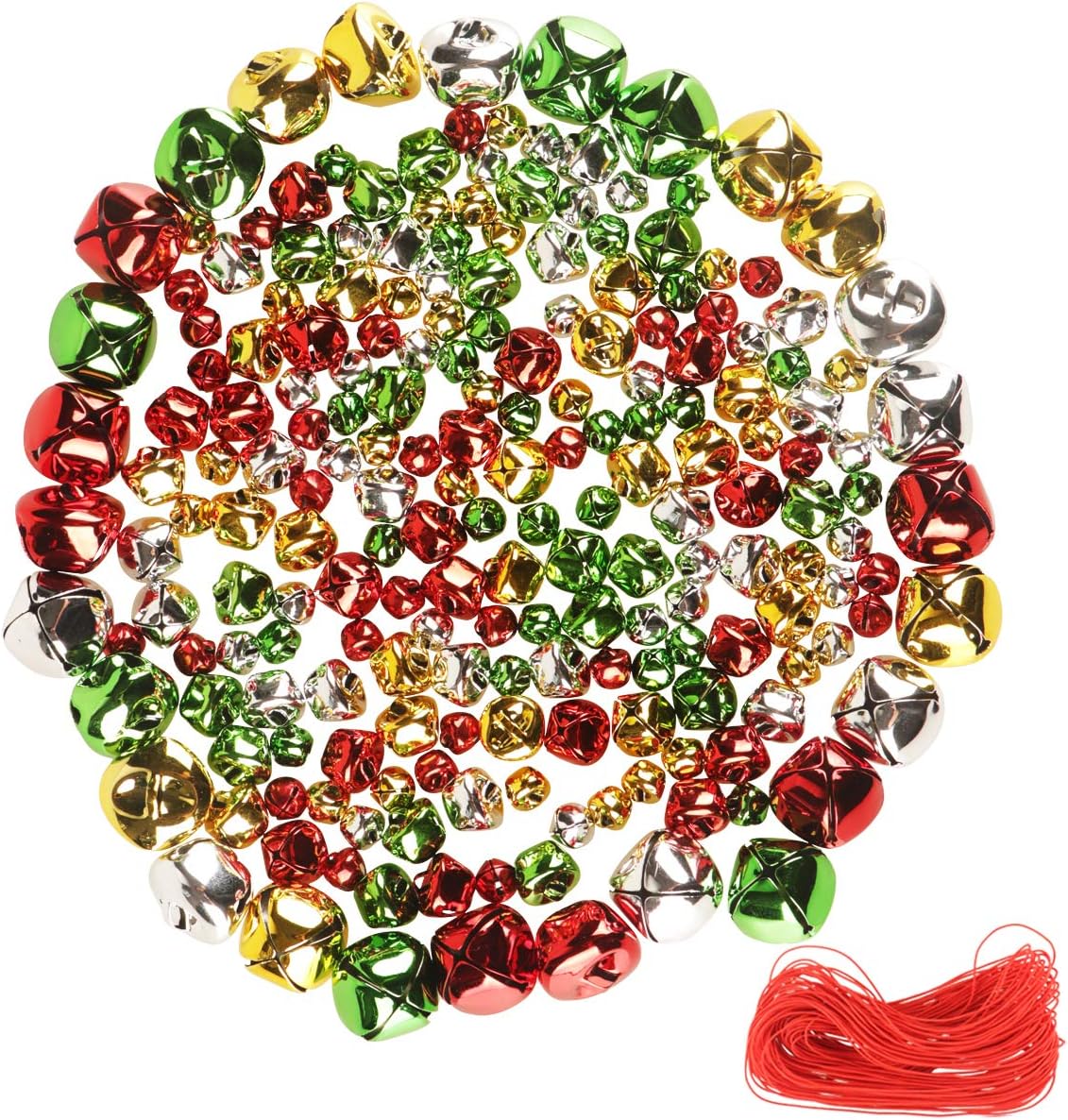 TUPARKA 200PCS 6MM 10MM Jingle Bells Craft Bells Ornament for Christmas ...