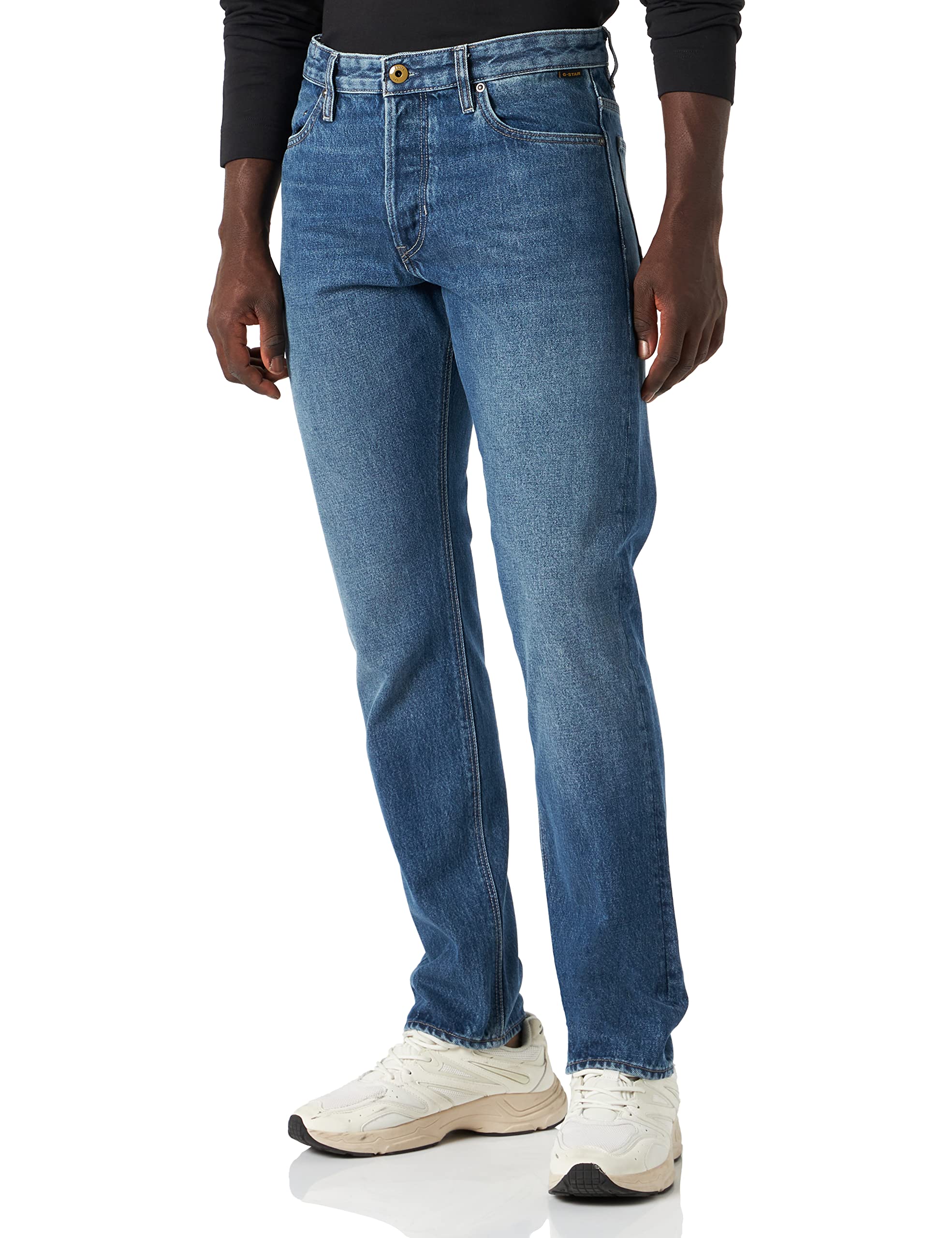 G-Star Men's Triple A Regular Straight Jeans, Blue (faded sea moss destroyed D19161-C967-D330), 32W / 32L