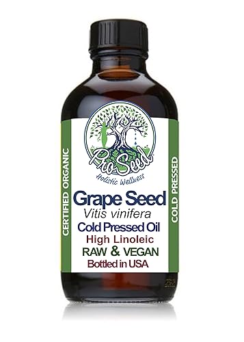 RAW Grape Seed Oil  Virgin Organic Unrefined Cold Pressed  Vitis vinifera Seed Oil  EFA Oleic Linoleic  8 oz