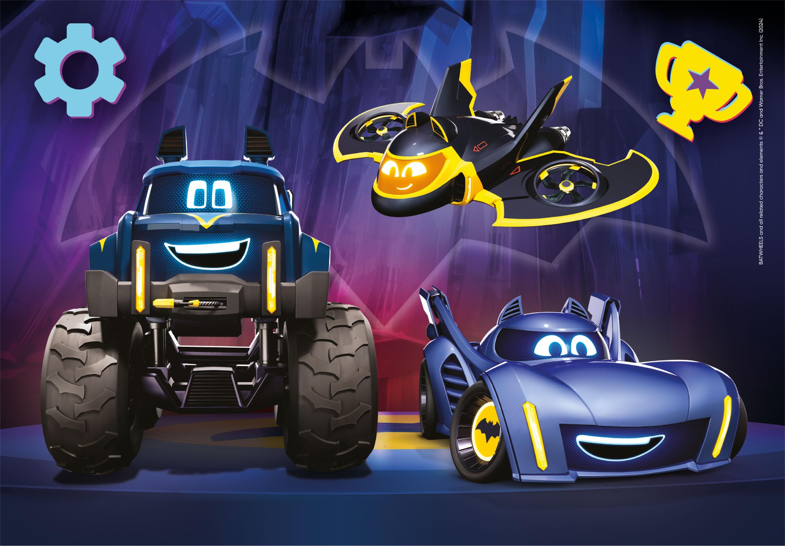 Clementoni Jigsaw Puzzle Batwheels 2 Puzzle With 60 Pieces, Supercolor Puzzle For Children 4-6 Years, Cartoon, Cars - Image 4
