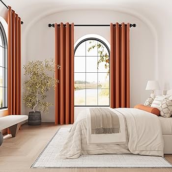 Aazon.co: DUALIFE Linen Curtains 108 Inches Long For Living Roo 2