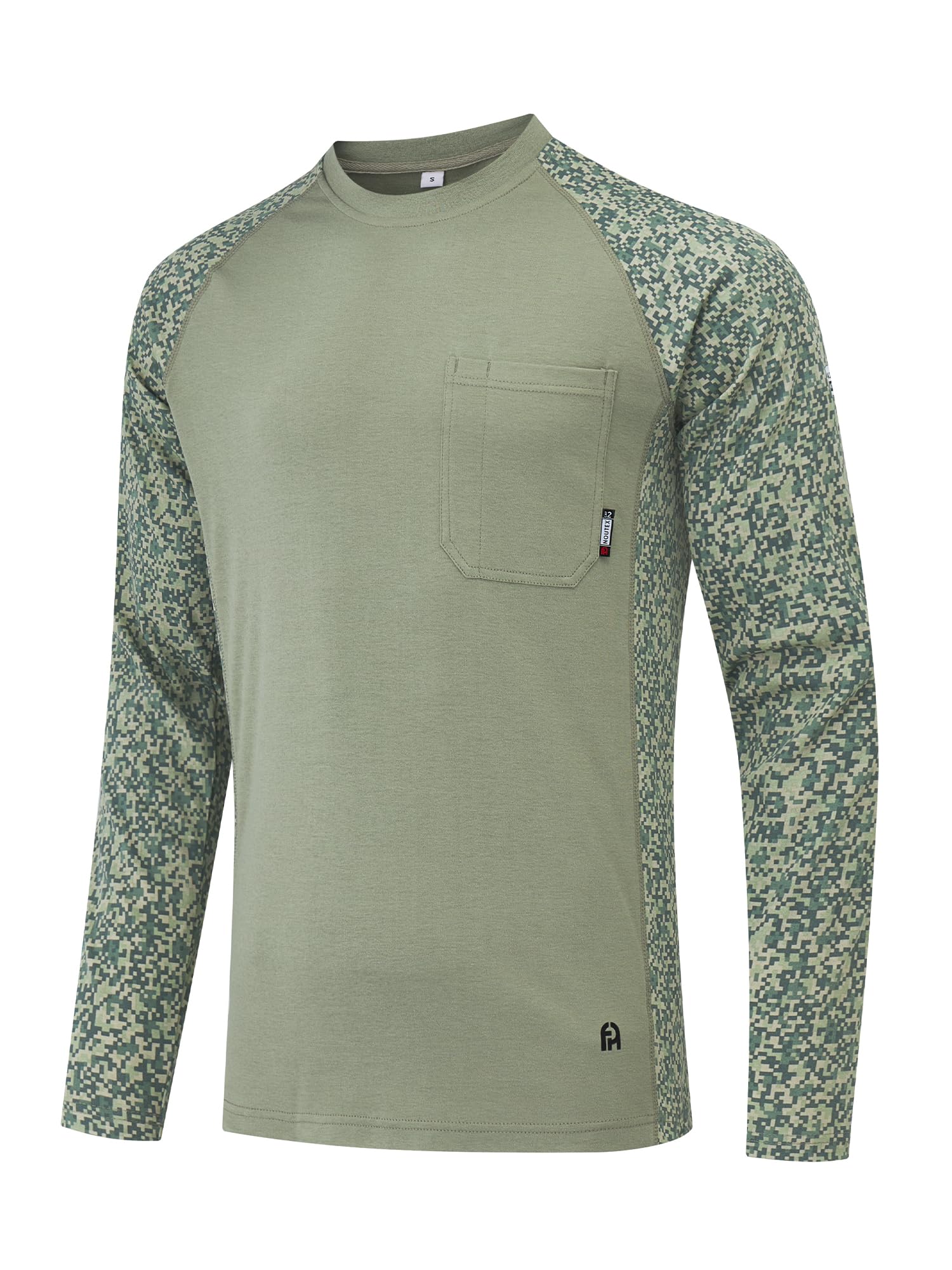 FR Shirts for Men 5.5oz Lightweight Bird's Eye Mesh Back Panel for Ventilation Long Sleeve CAT2 Fire Resistant Shirts