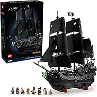 LEGO Icons Captain Jack Sparrow Black Pearl Pirate Ship 10365 - Adult 18+ Building Set, 2862 Pieces, Pirates of Caribbean Collectible Display
