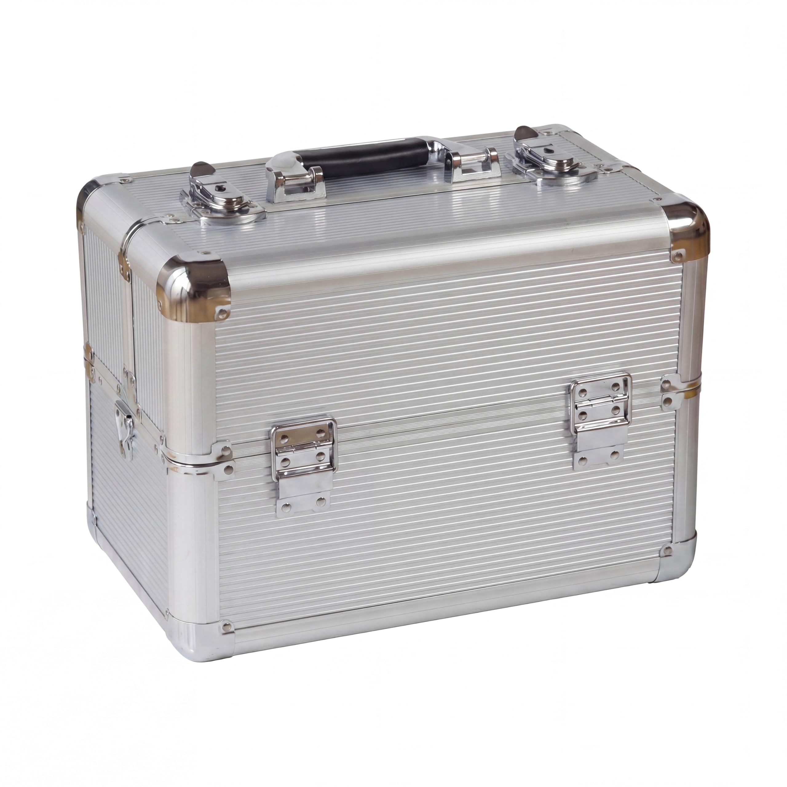 N&BF Kosmetikkoffer Silber Aluminium Klein | Beautycase Abschließbar