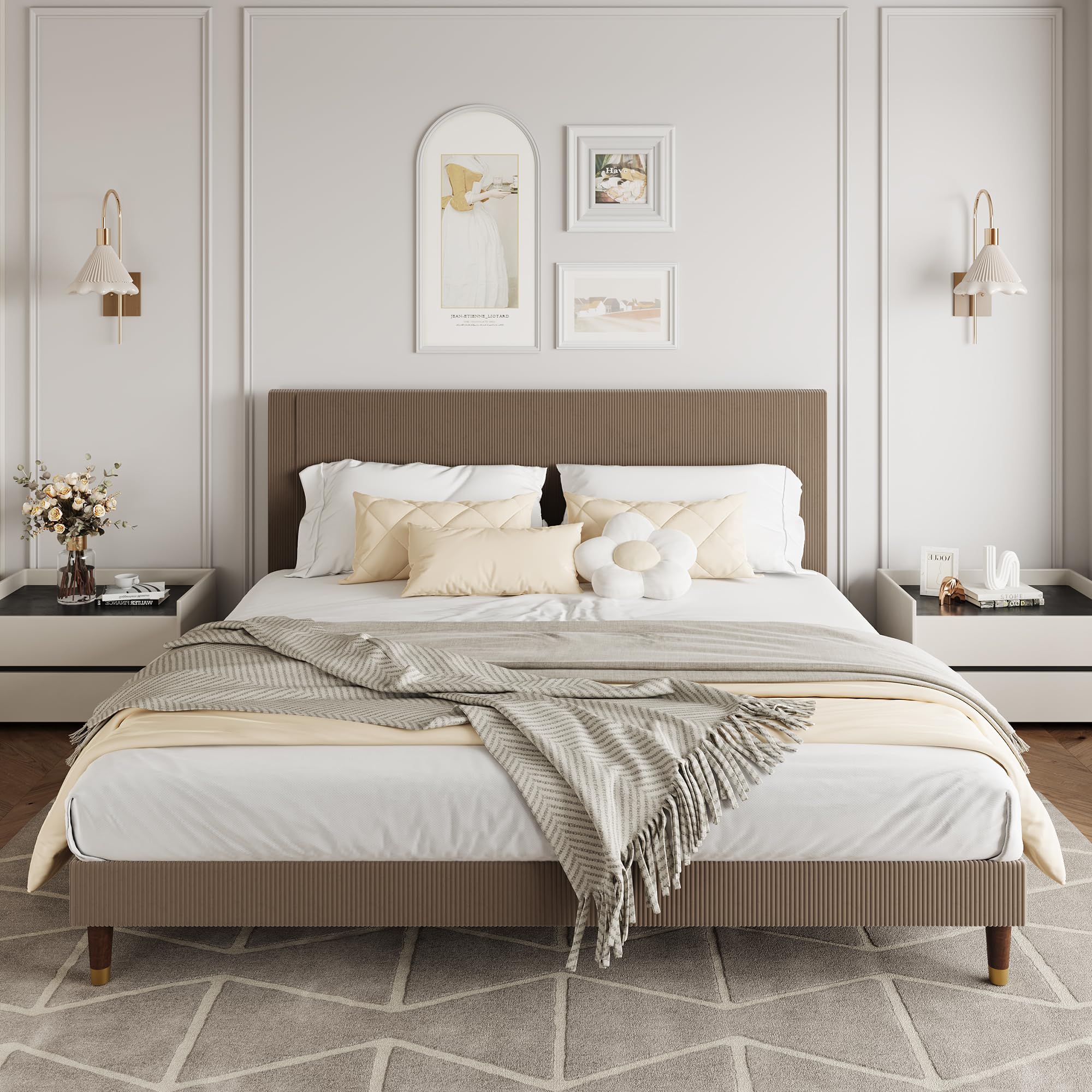 GAOMON King Bed Frame Dimensions