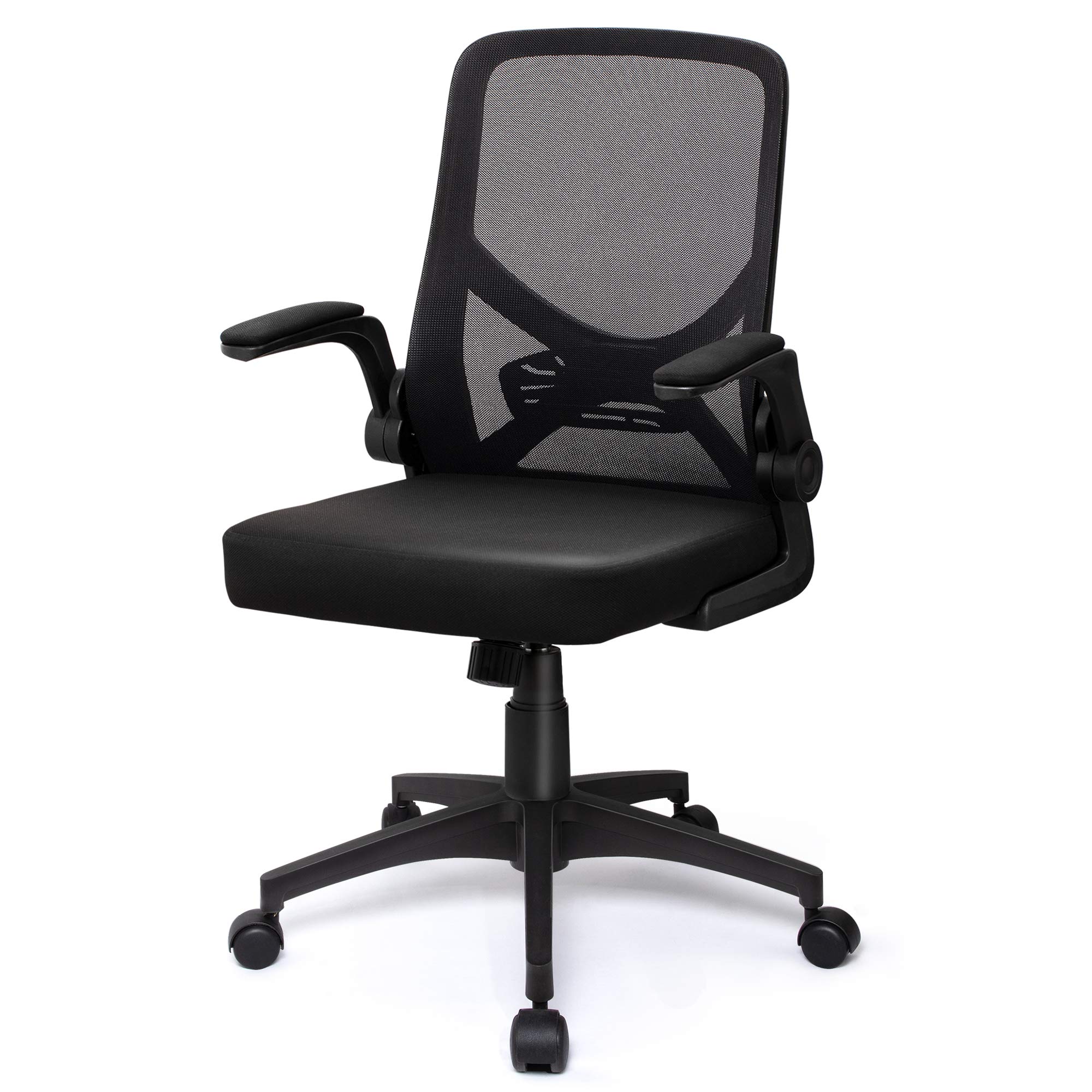Buy YECOOL Mid Back Mesh Office Chair Foldable Ergonomic Swivel Black