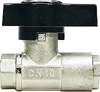 MTM Hydro DN10 Italian Brass Plated Ball Valve - 3/8" 3000 PSI Pressure Washer Shut-Off Valve for Easy Gun Switching