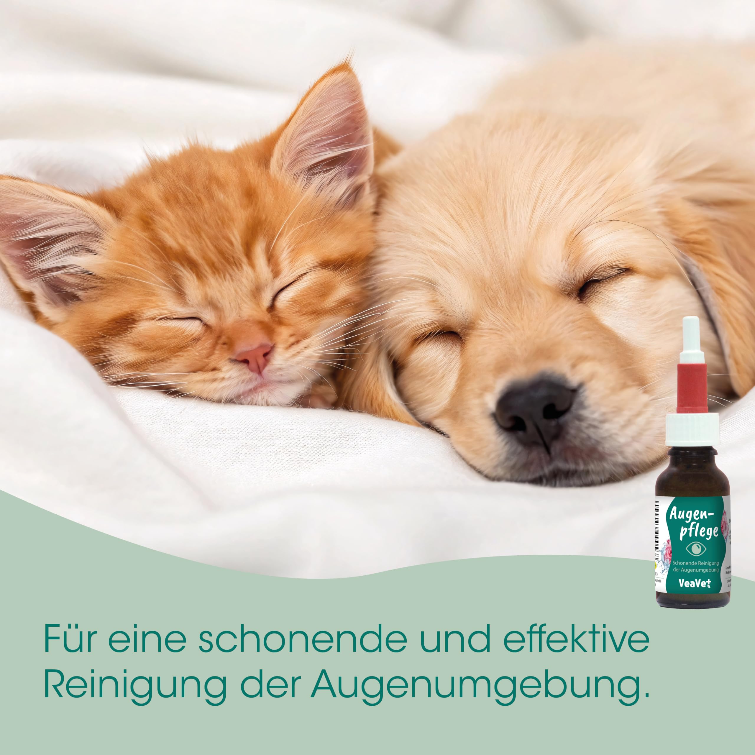 cdVet Naturprodukte VeaVet pielęgnacja oczu 20 ml - pies, koty, konie - środek do pielęgnacji oczu - oczyszczanie - delikatne + skuteczne - problemy z oczami + problemy ze spoiwem - dobre samopoczucie - woda różana -
