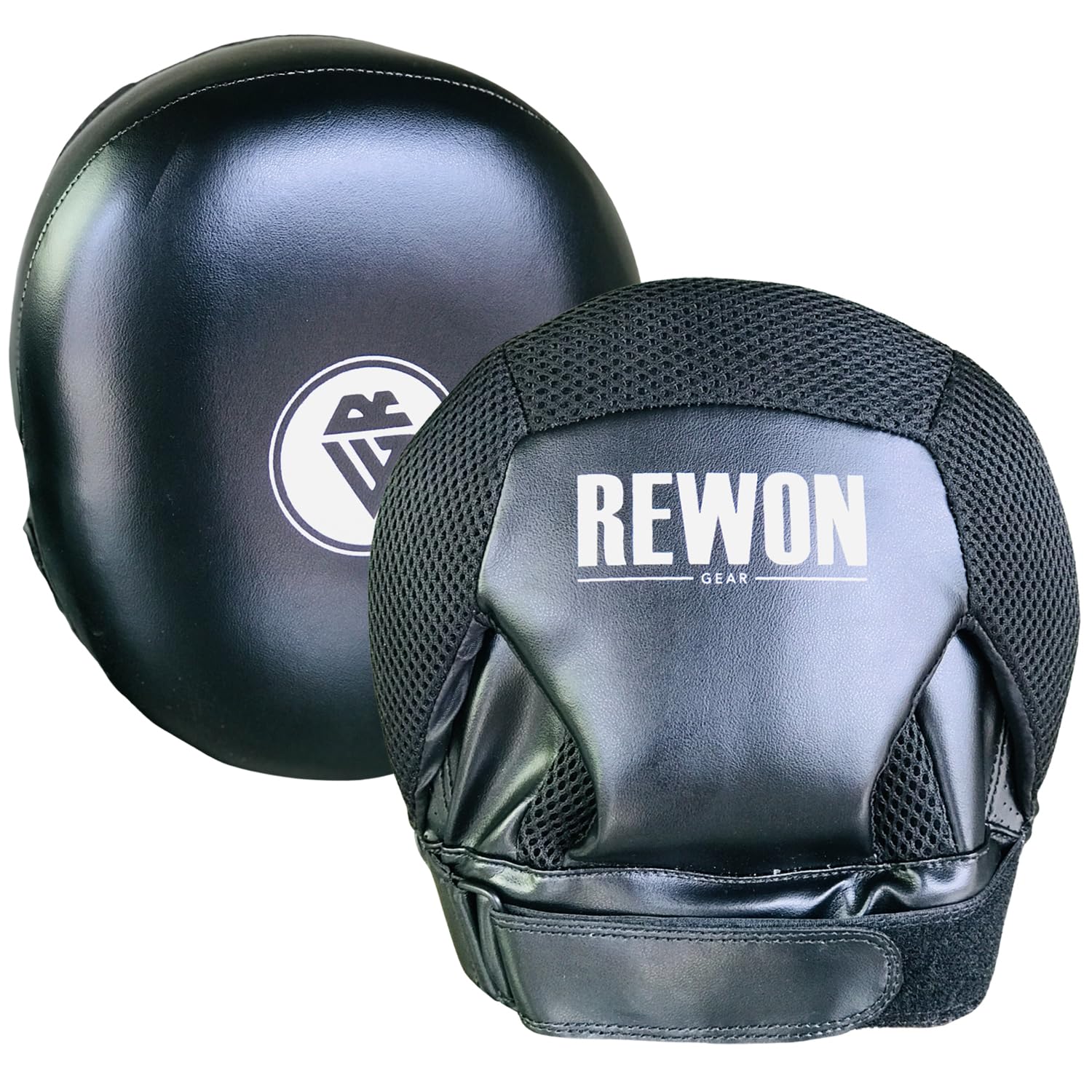 REWON Boxpratzen handpratzen pratzen Boxen Schlagpolster Focus Mitts für MMA Kickboxen Kampfsport Thaiboxen Karate Boxpolster Stoßdämpfung Handpolster
