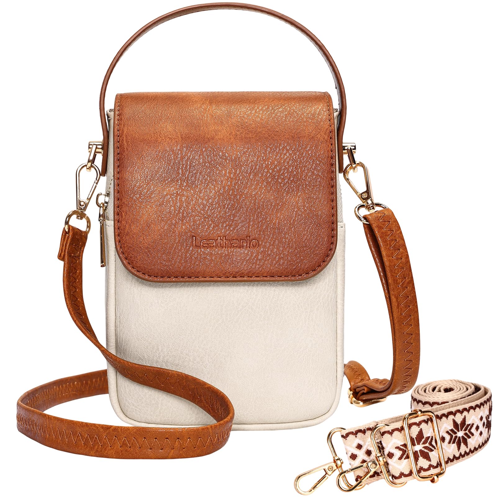 Borsa a tracolla minimalista in pelle vegana