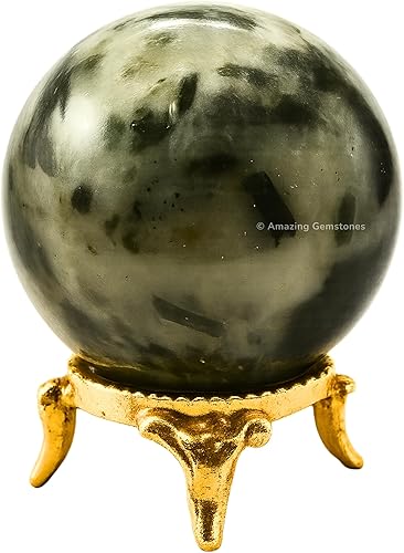 Vista 36 de Amazing Gemstone Black Tourmaline Crystal Ball with Stand - 2" Inches Crystal Sphere Meditation Balls for Witchcraft and Decorative Balls