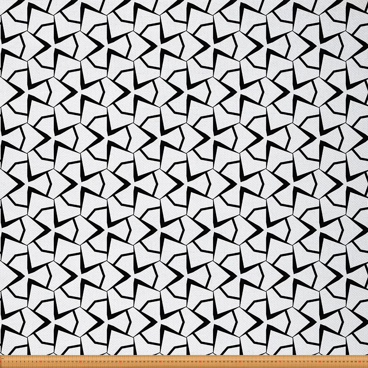 Outdoor Fabric by The Yard,Geometric Triangle for Chairs,Modern Abstract Art Fabric for Home DIY Projects,1 Yard,(L92*W150cm) Black White