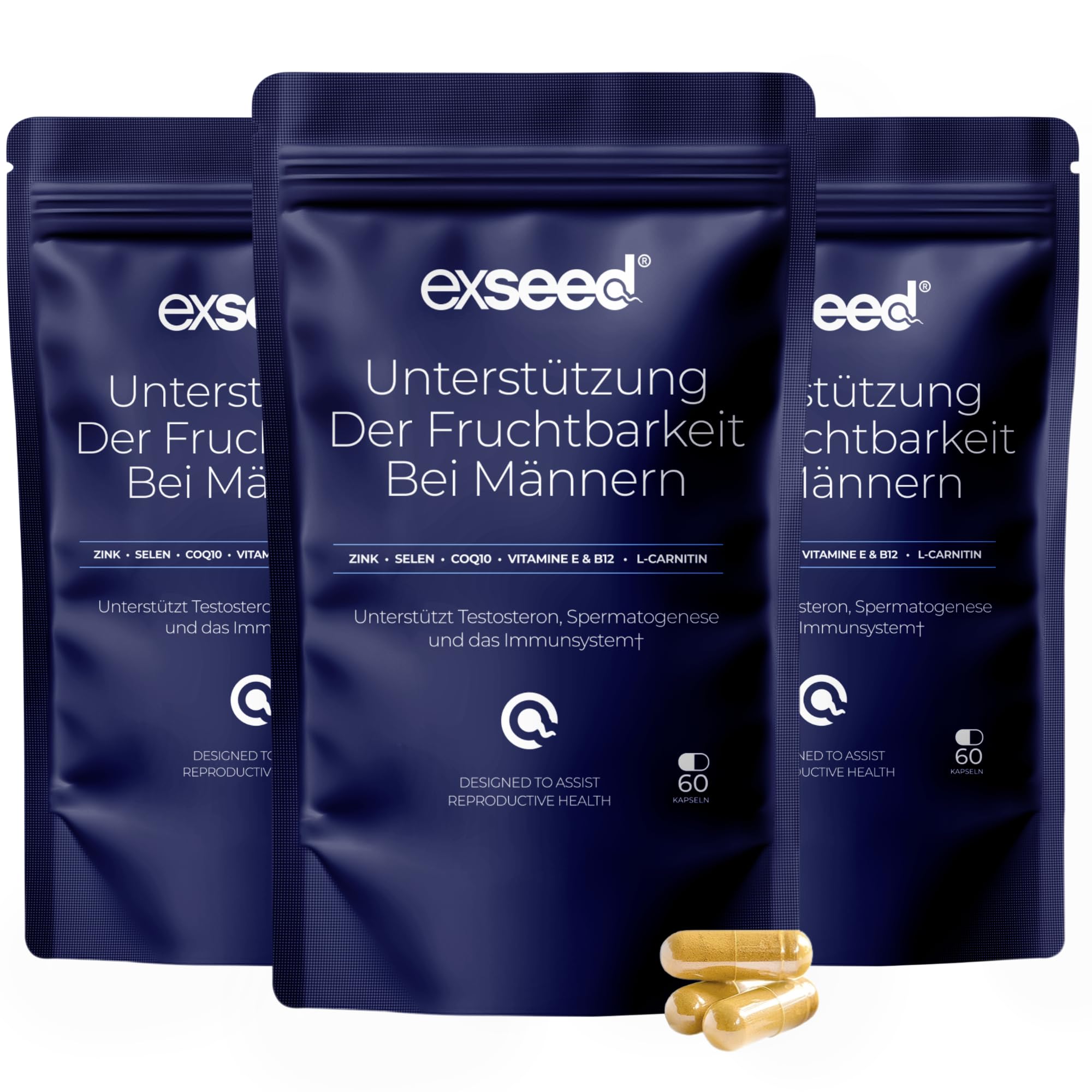 Health Fruchtbarkeits Multivitamine für Männer – 3-Monatsvorrat (3 x 60 Kapseln) – Mit Vitaminen, Mineralien & Antioxidantien zur Unterstützung der männlichen Fruchtbarkeit & Vitalität