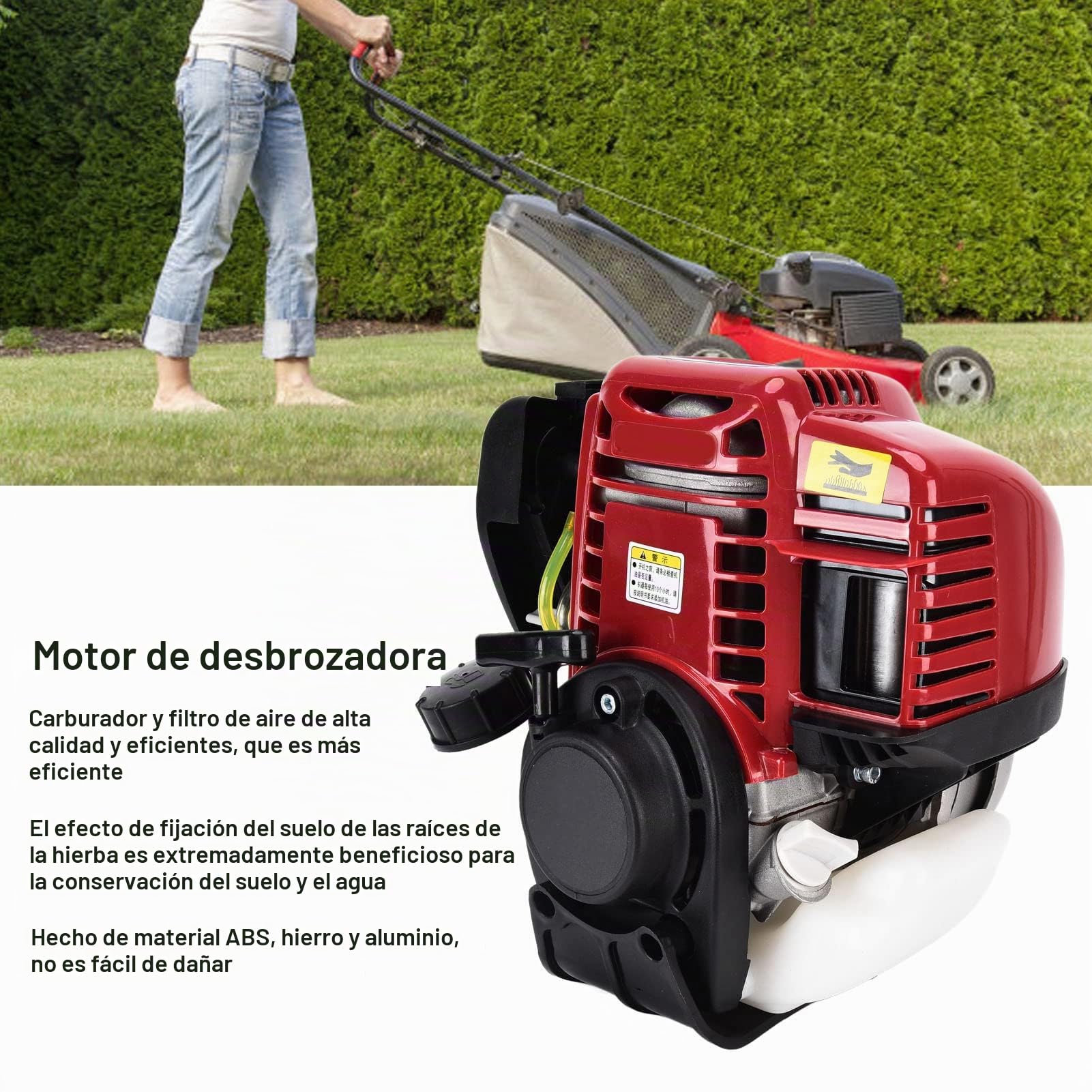 Motor de Desbrozadora, Reemplazo del Motor de Gasolina de 4 Tiempos GX35 35.8CC