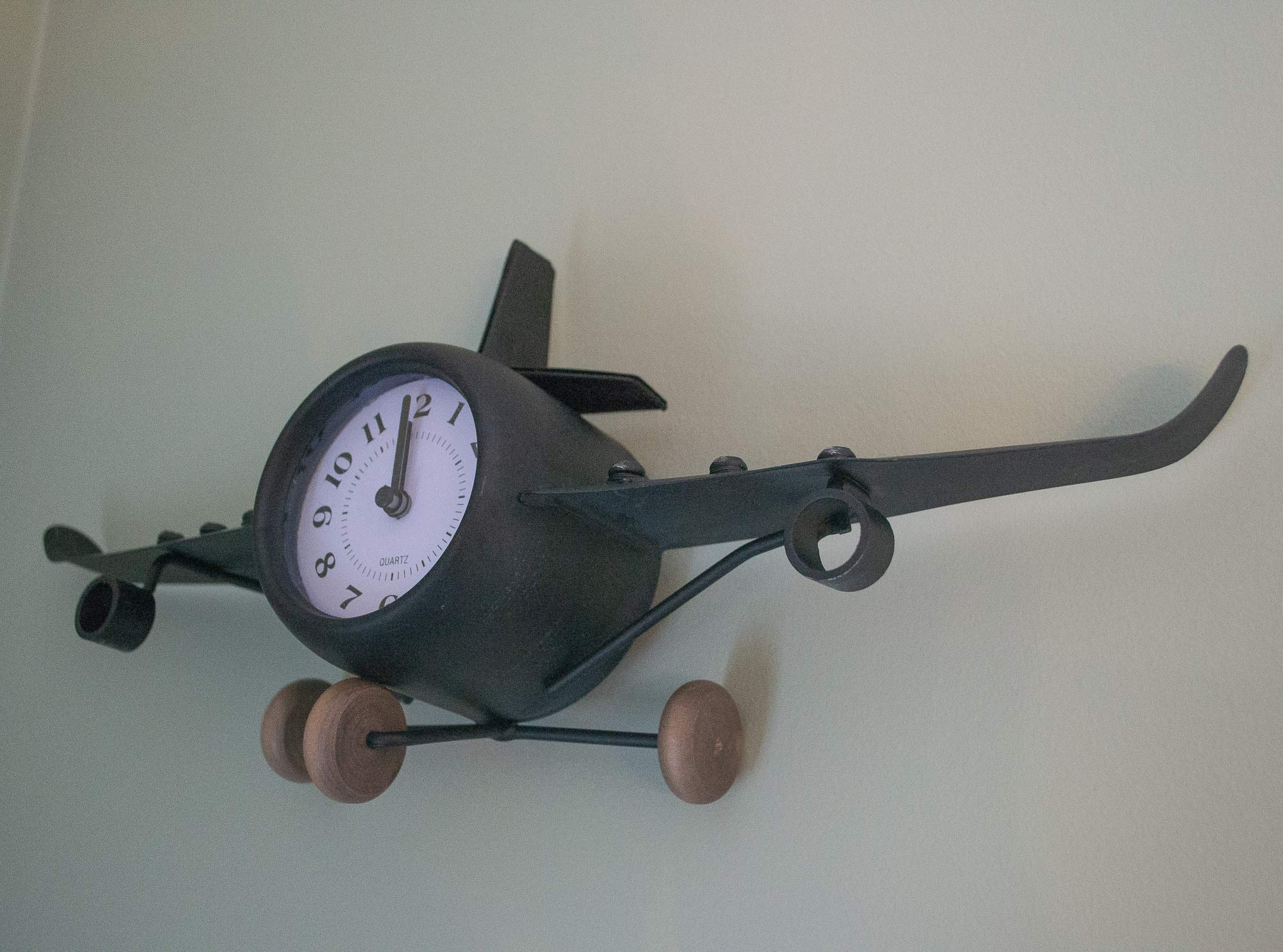 Solid Cast Aluminum Propeller Wall Clock | Airplane Propeller Clock